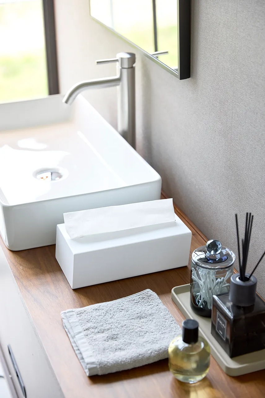 Κουτί για χαρτομάντηλα Yamazaki χρώμα: άσπρο φωτογραφία