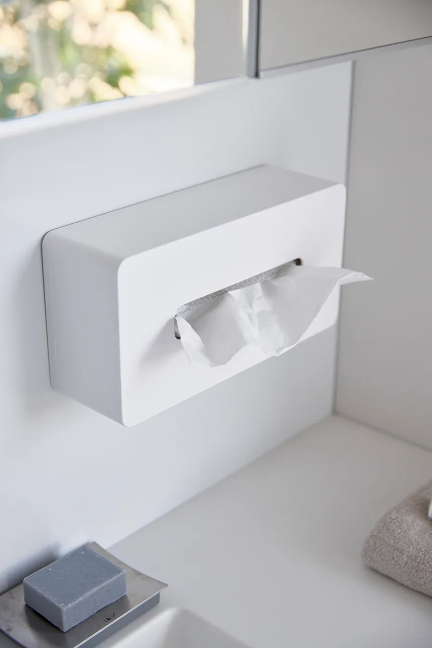 Κουτί για χαρτομάντηλα Yamazaki χρώμα: άσπρο φωτογραφία