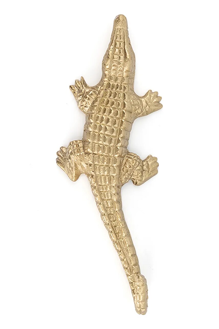 Doing Goods cuier de perete Chewy Crocodile Hook L culoarea galben