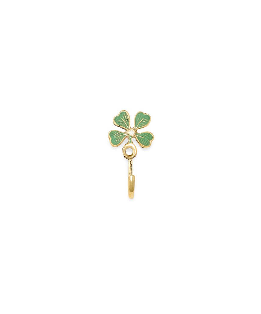 Doing Goods umeraș de perete Lucky Clover Hook Mini culoarea galben