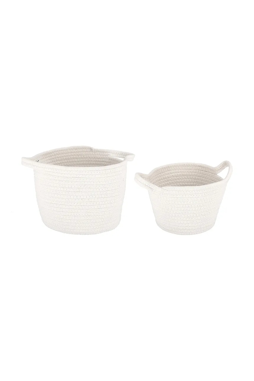 Bizzotto set de coșuri de depozitare Candor 2-pack culoarea alb