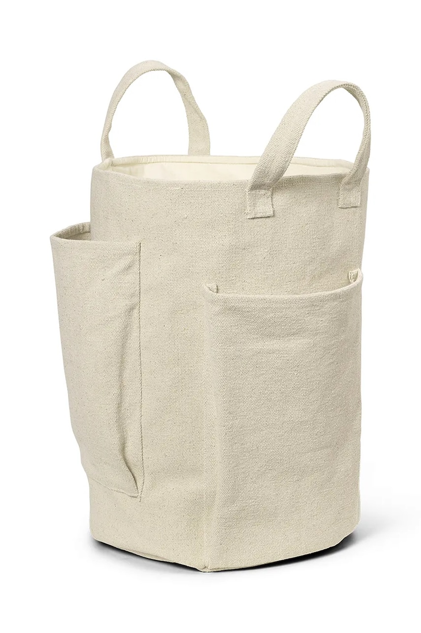 ferm LIVING coș de depozitare Pocket Storage Bag culoarea bej