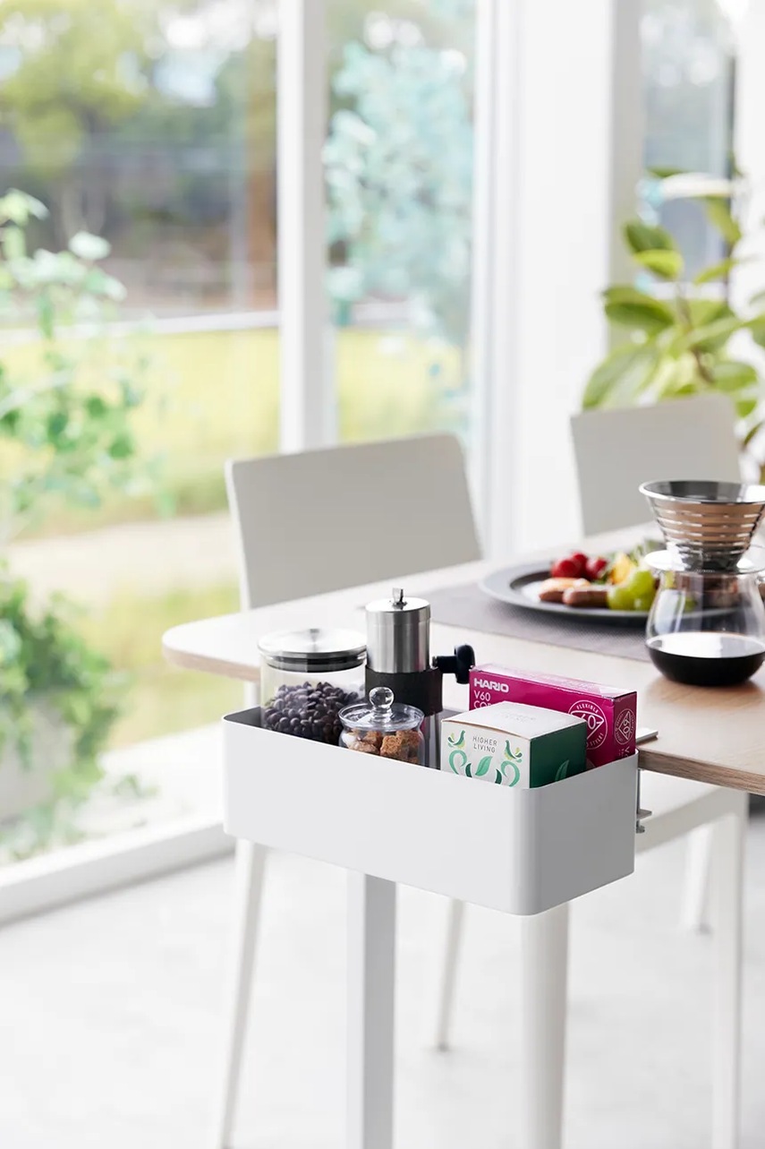 Καλάθι με επιτραπέζιο εξάρτημα στήριξης Yamazaki Tower χρώμα: άσπρο φωτογραφία