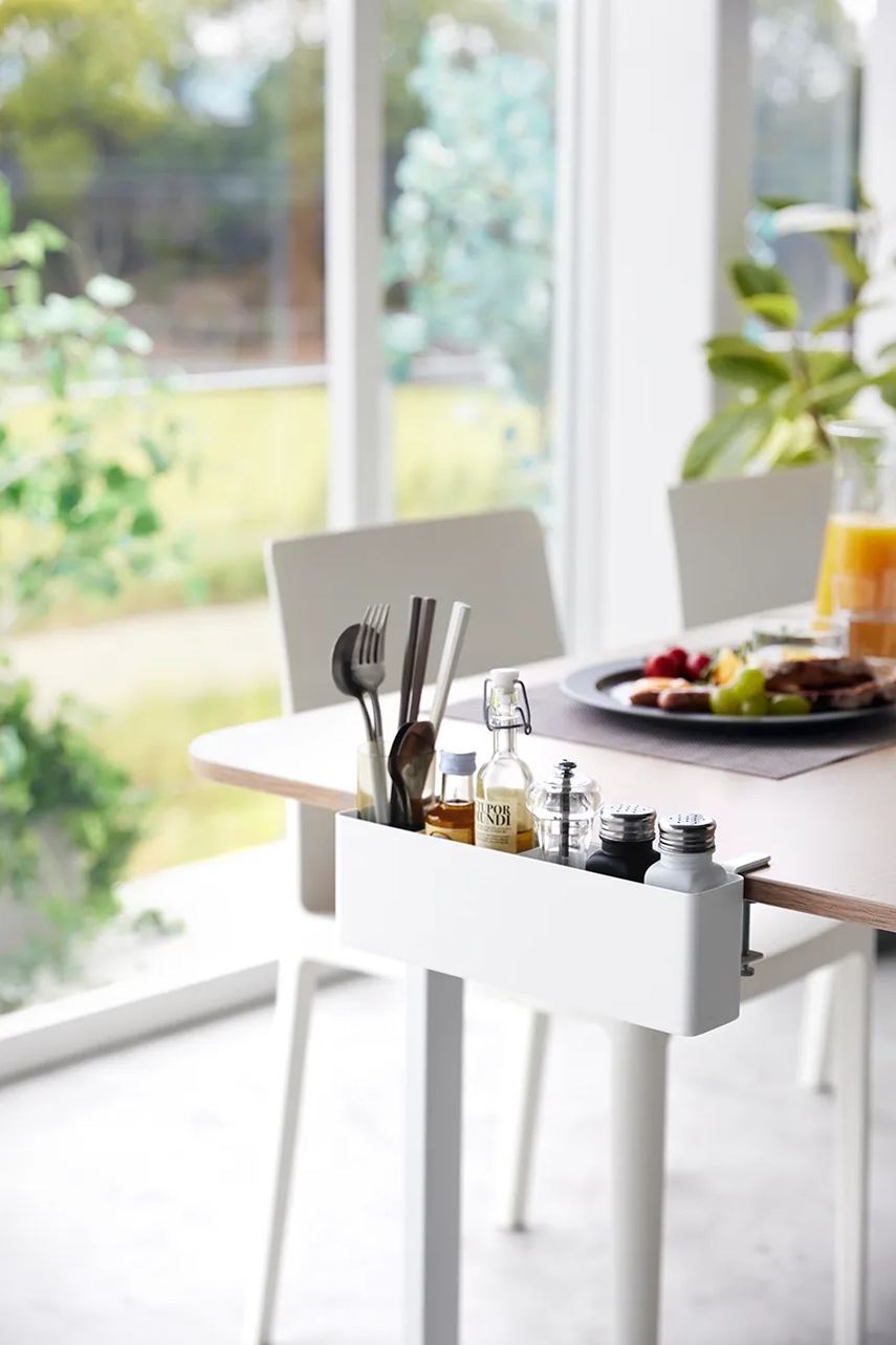 Καλάθι με επιτραπέζιο εξάρτημα στήριξης Yamazaki Tower χρώμα: άσπρο φωτογραφία