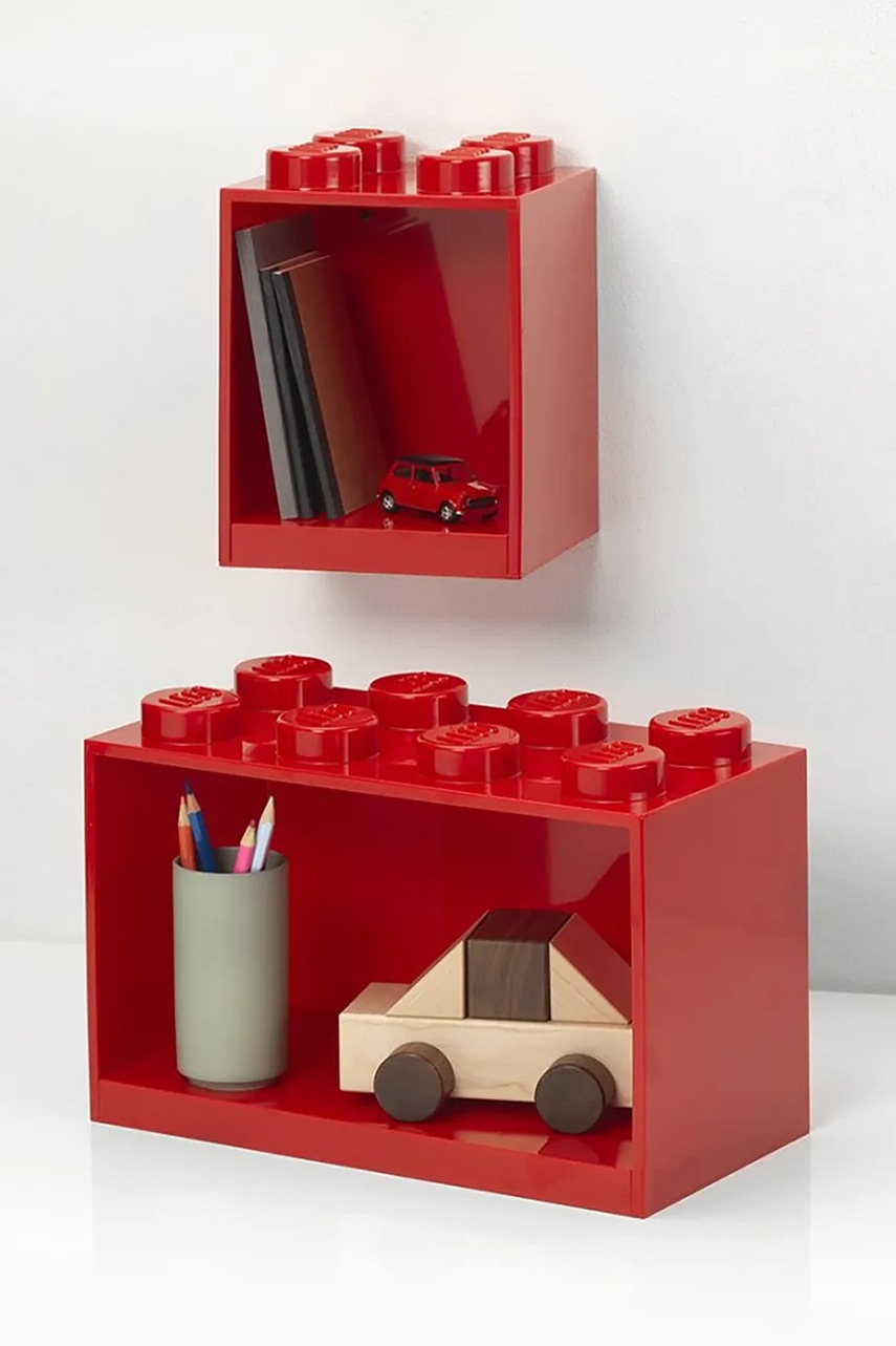 Набор полок Lego цвет красный