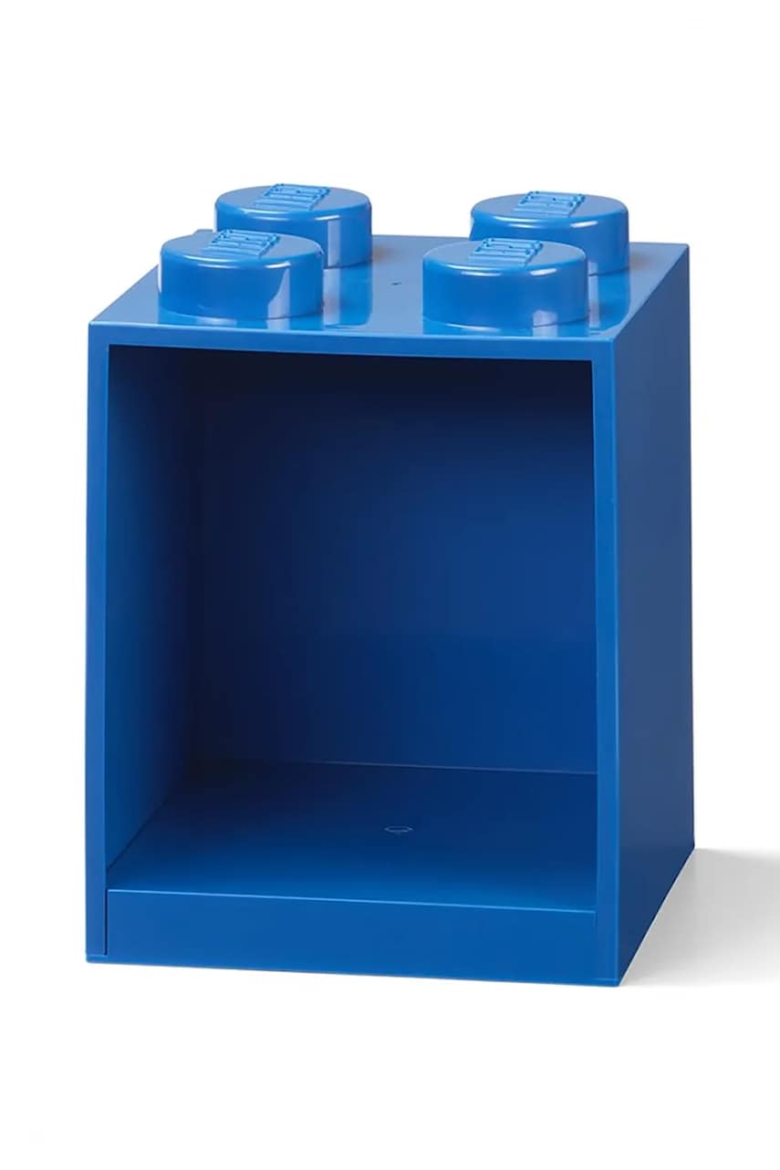 Levně Nástěnná police Lego modrá barva