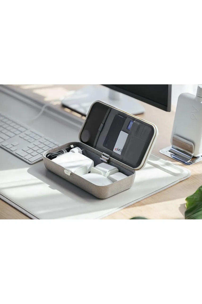 Φορητή συσκευή οργάνωσης γραφείου με λειτουργία ασύρματης φόρτισης Orbitkey Nest v2 24 x 12 x 5 cm χρώμα: γκρι φωτογραφία