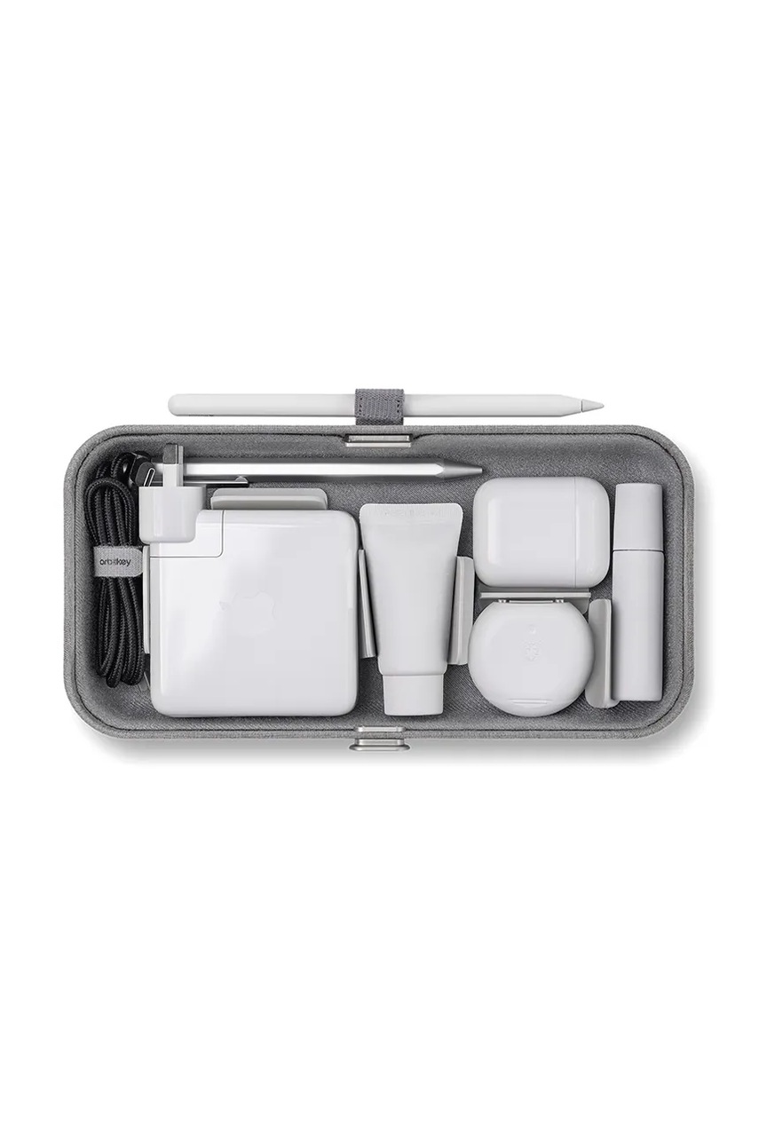 Φορητή συσκευή οργάνωσης γραφείου με λειτουργία ασύρματης φόρτισης Orbitkey Nest v2 24 x 12 x 5 cm χρώμα: γκρι φωτογραφία