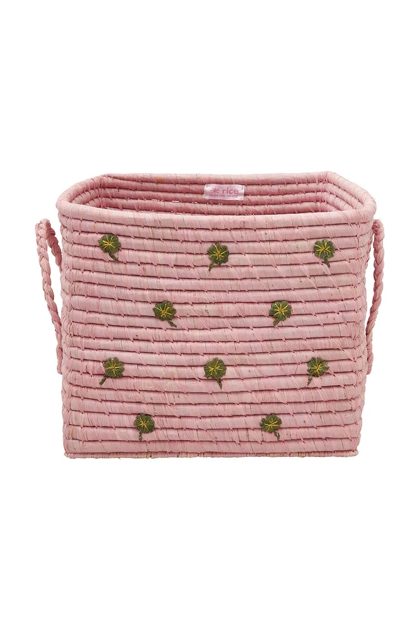 Rice coș de depozitare 25 x 30 x 30 cm culoarea roz