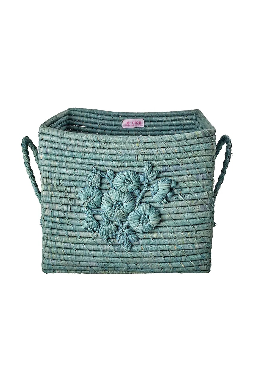 Rice coș de depozitare 25 x 30 x 30 cm culoarea turcoaz