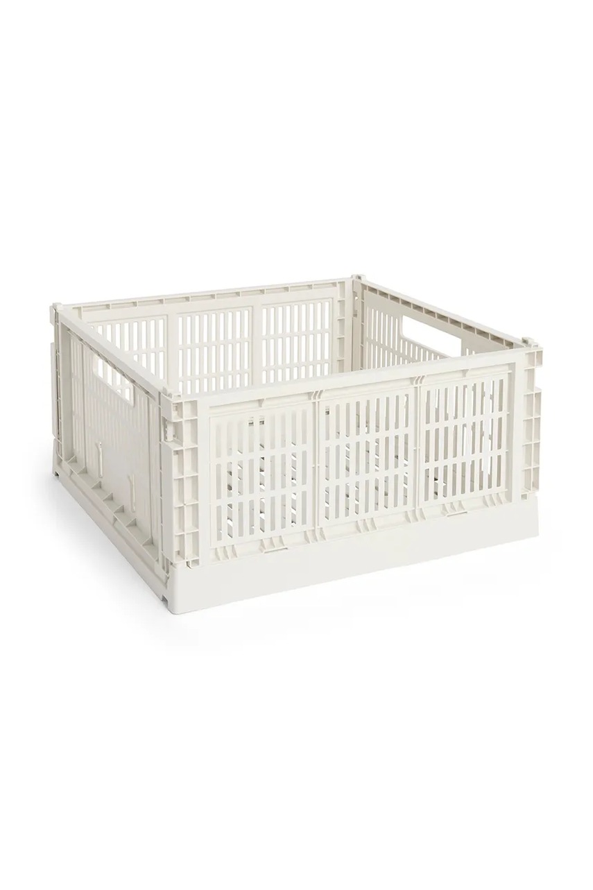 Levně Úložný box HAY Colour Crate L/18,5 x 34,5 x 53 cm bílá barva