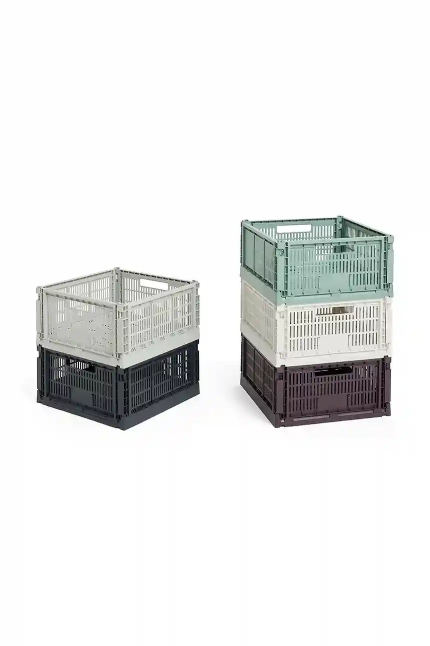 Κουτί αποθήκευσης HAY Colour Crate L/18,5 x 34,5 x 53 cm χρώμα: άσπρο φωτογραφία