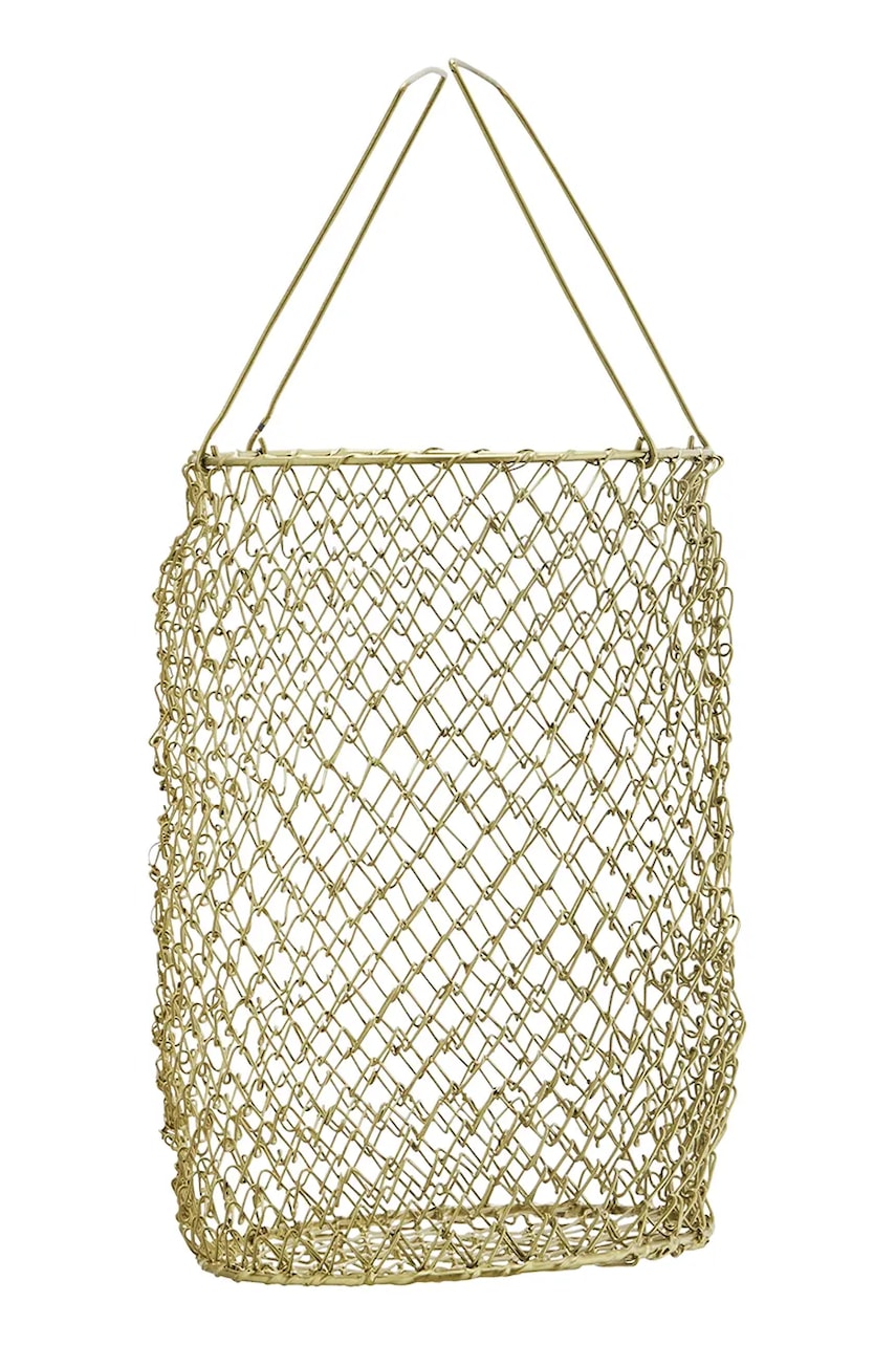 Madam Stoltz coș de depozitare 15 x 27 cm culoarea galben