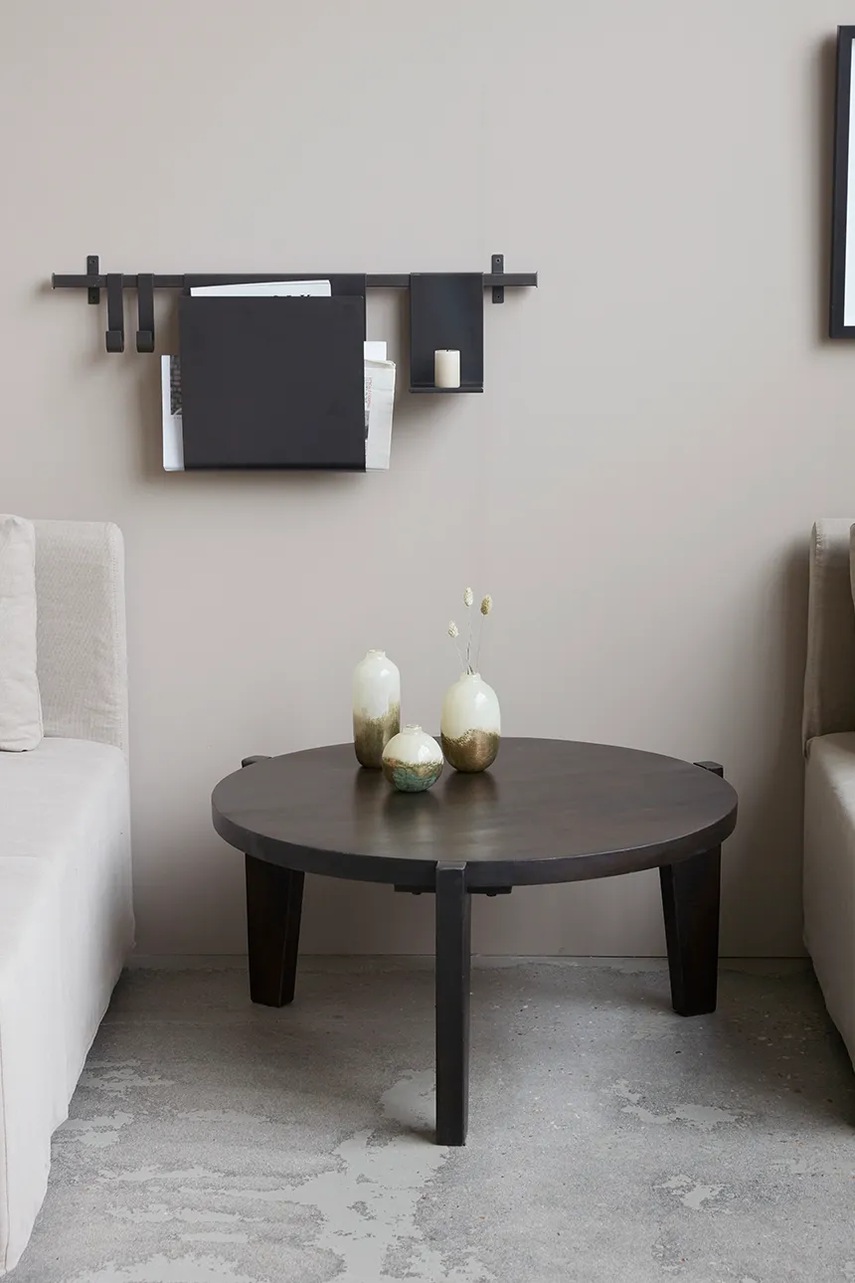 Κρεμάστρα με ράφια House Doctor HDVirar, 35 x 80 cm χρώμα: μαύρο φωτογραφία