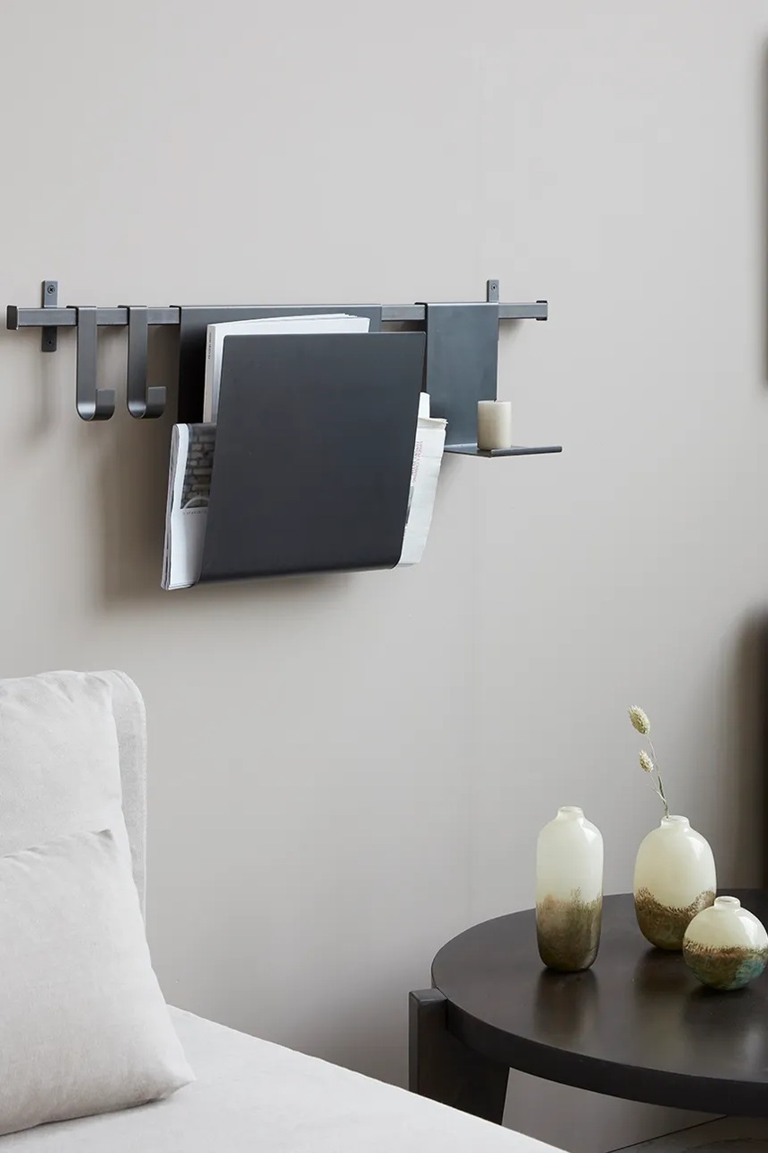 Κρεμάστρα με ράφια House Doctor HDVirar, 35 x 80 cm χρώμα: μαύρο φωτογραφία