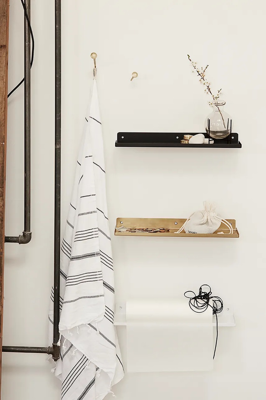 Ράφι τοίχου House Doctor HDLedge 11,5 x 43 cm χρώμα: μαύρο φωτογραφία