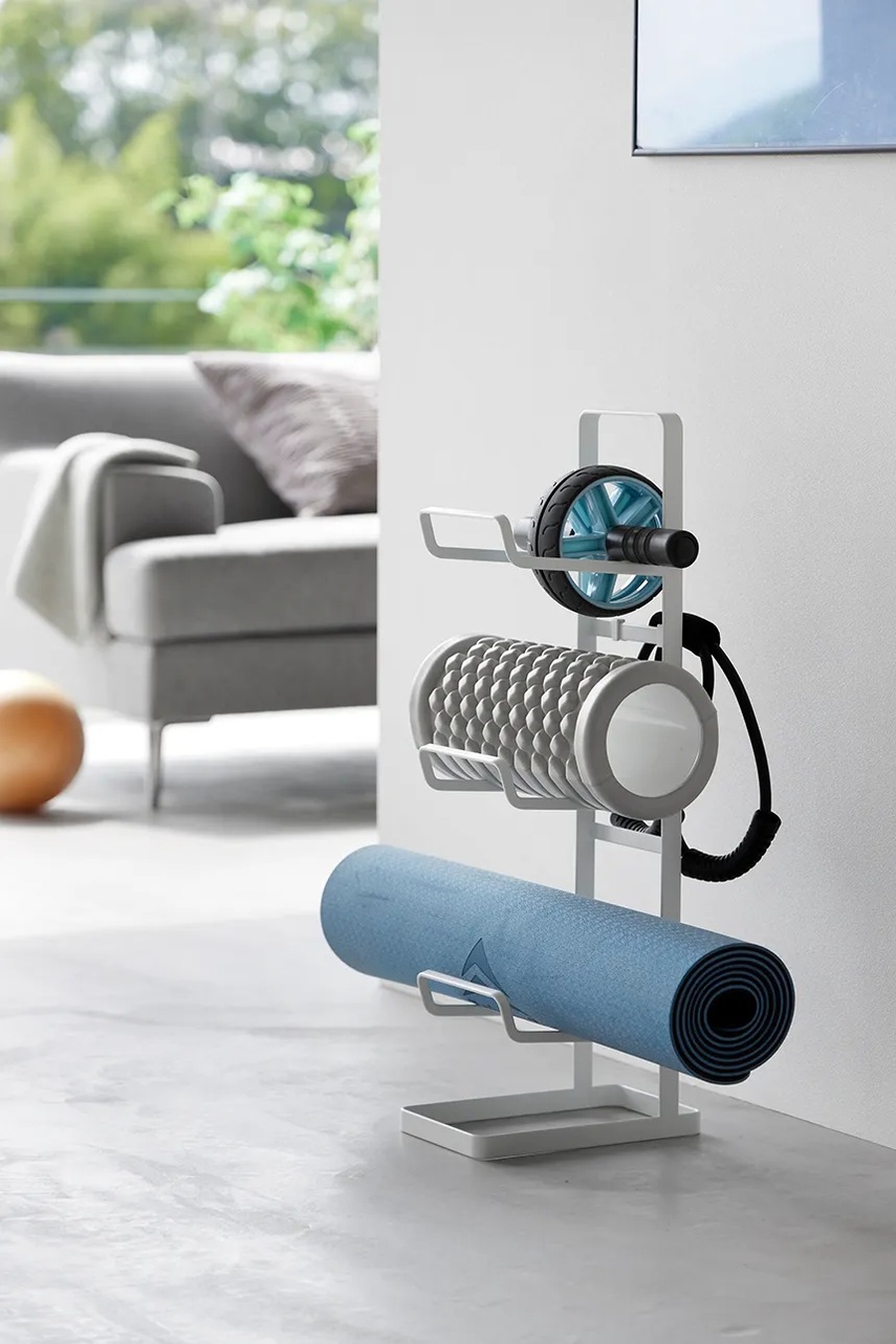 Ράφι εξοπλισμού γυμναστικής Yamazaki Tower 15 x 24 x 65,5 cm χρώμα: άσπρο φωτογραφία