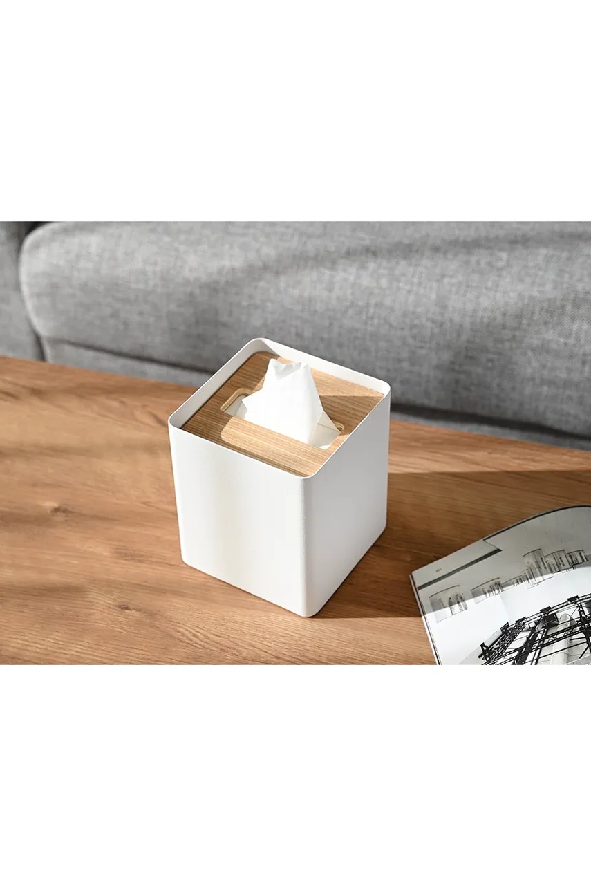 Κουτί για χαρτομάντηλα Yamazaki Rin 13 x 15,5 cm χρώμα: άσπρο φωτογραφία