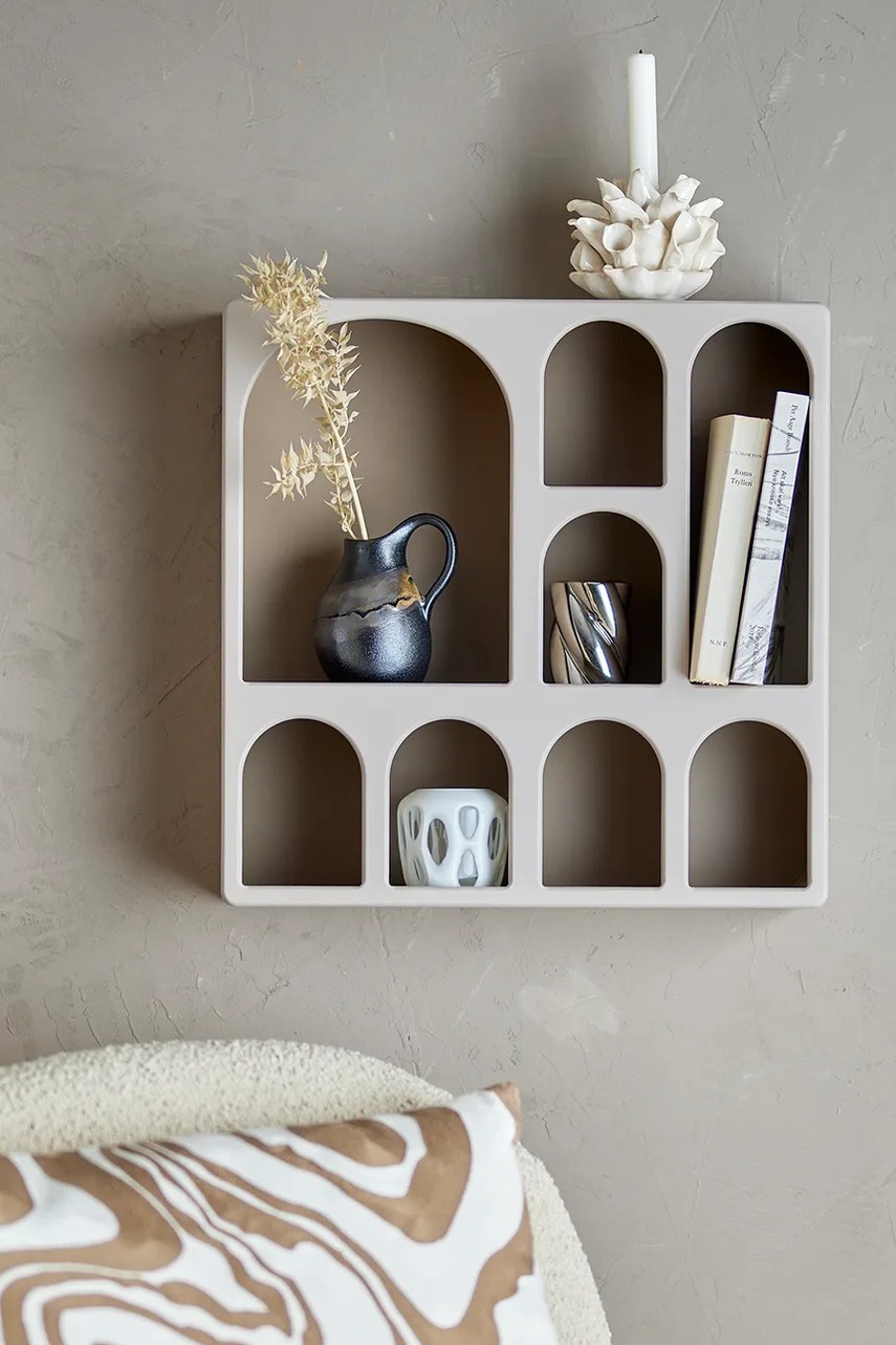 Ράφι τοίχου Bloomingville Graphia 48 x 48 x 12 cm χρώμα: καφέ φωτογραφία