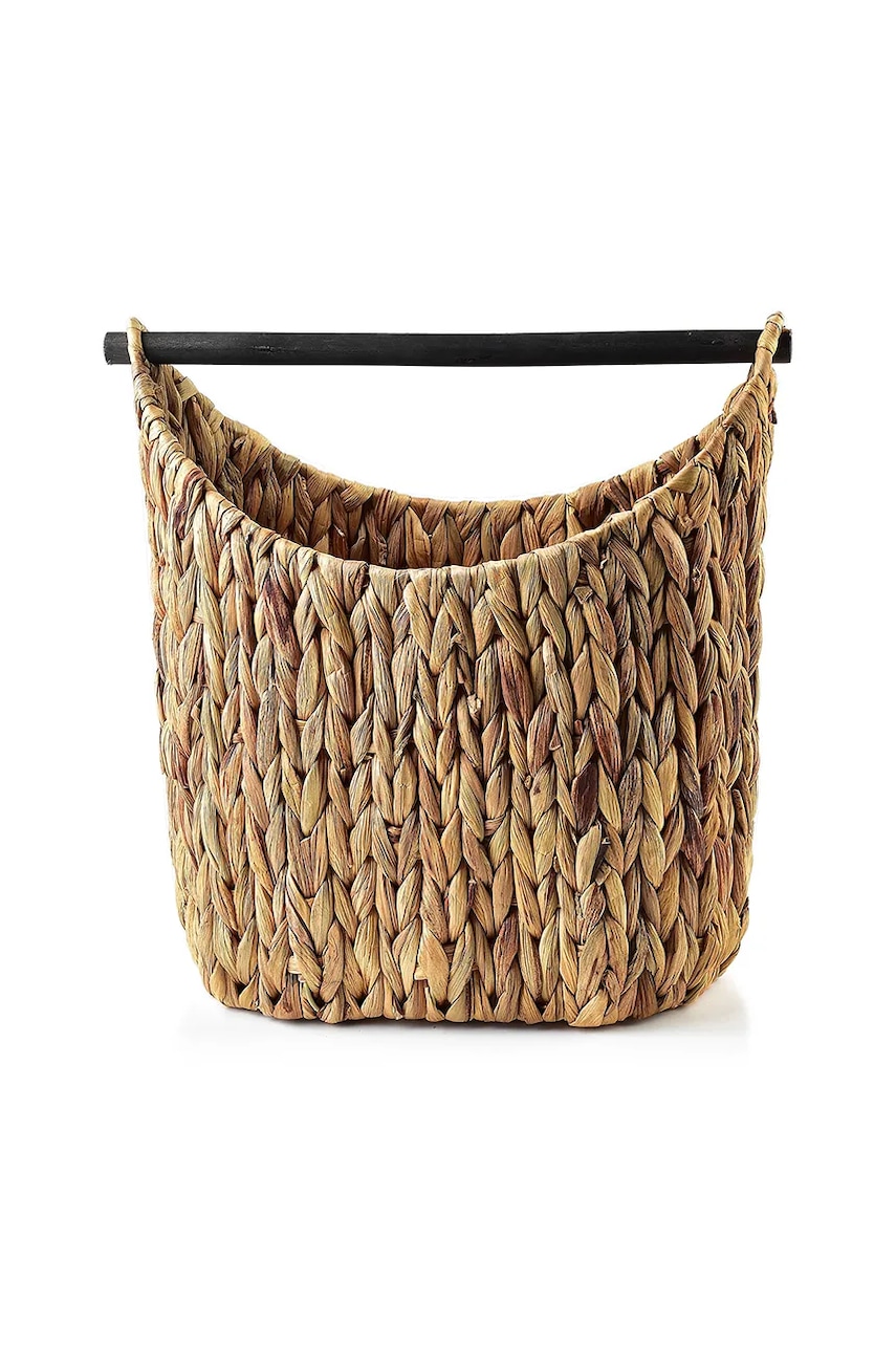 Levně Úložný koš Affek Design Amparo 40 cm hnědá barva