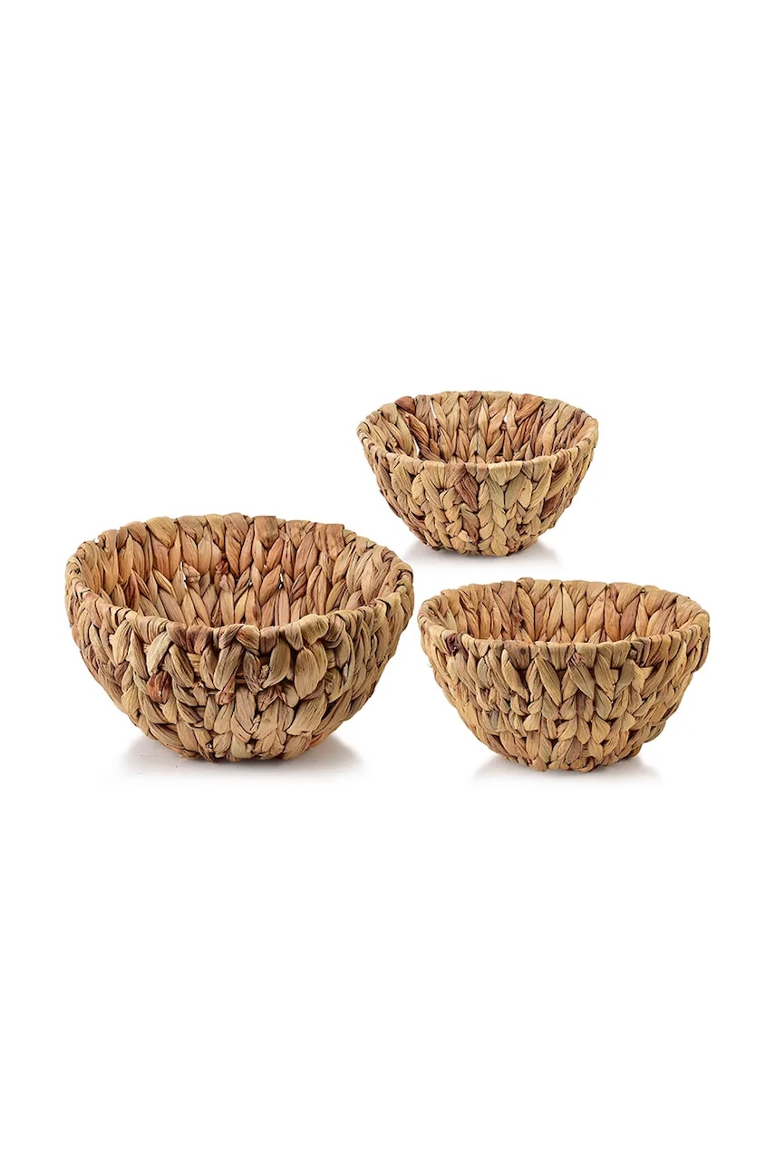 Levně Sada úložných košů Affek Design Amparo 28 x 14 x 14 / 24 x 12 x 12 / 20 x 10 x 10 cm. 3-pack béžová barva
