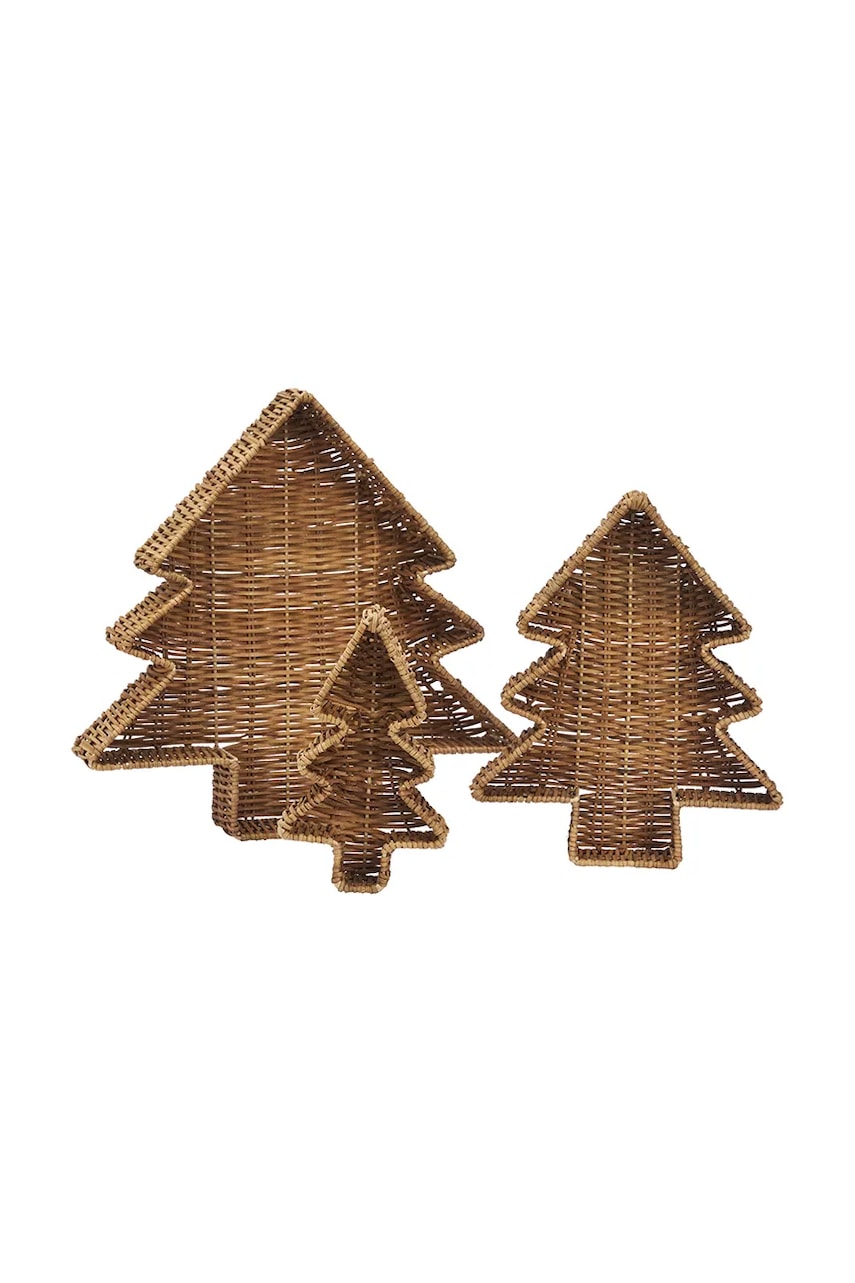 Madam Stoltz coșuri decorative 3-pack culoare maro