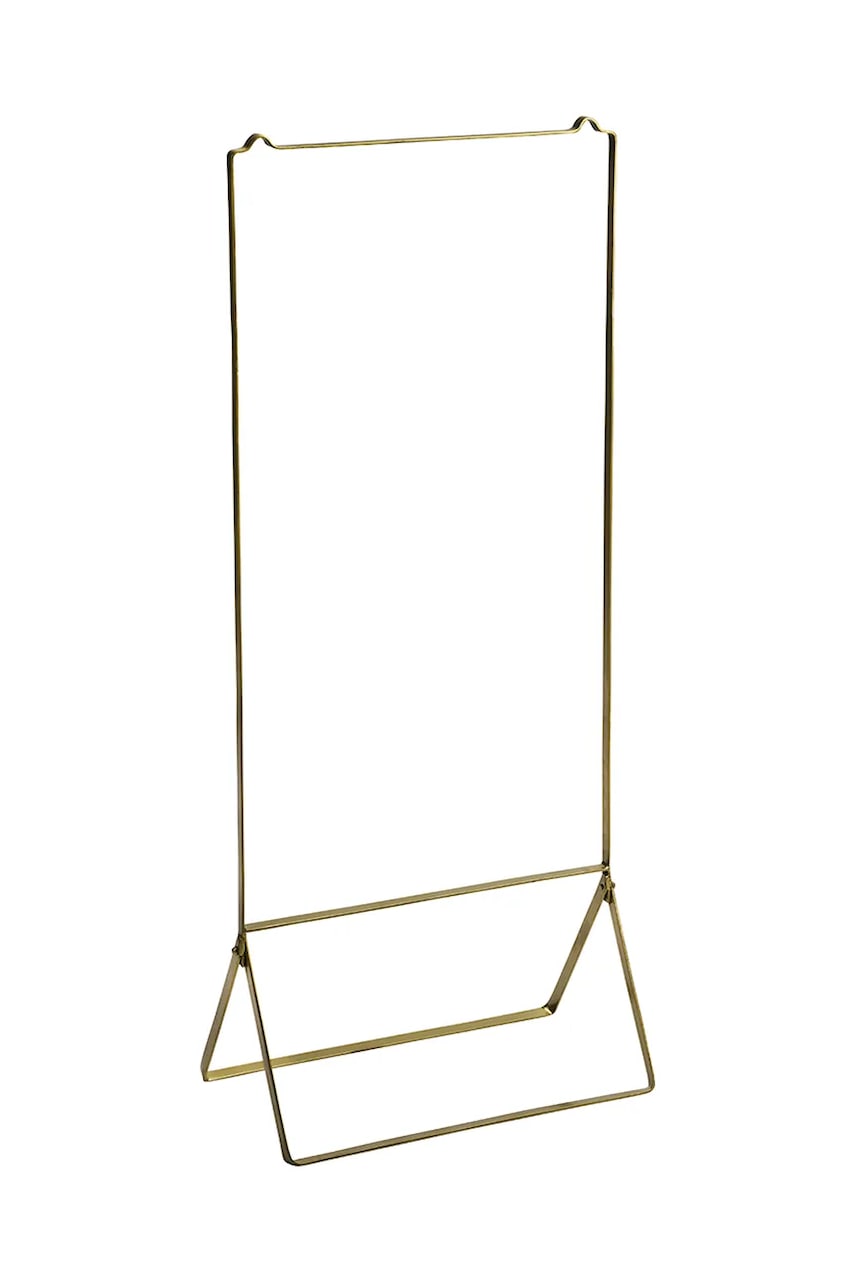 Madam Stoltz cuier pentru îmbrăcăminte exterioară 51 x 25 x 122 cm culoarea galben
