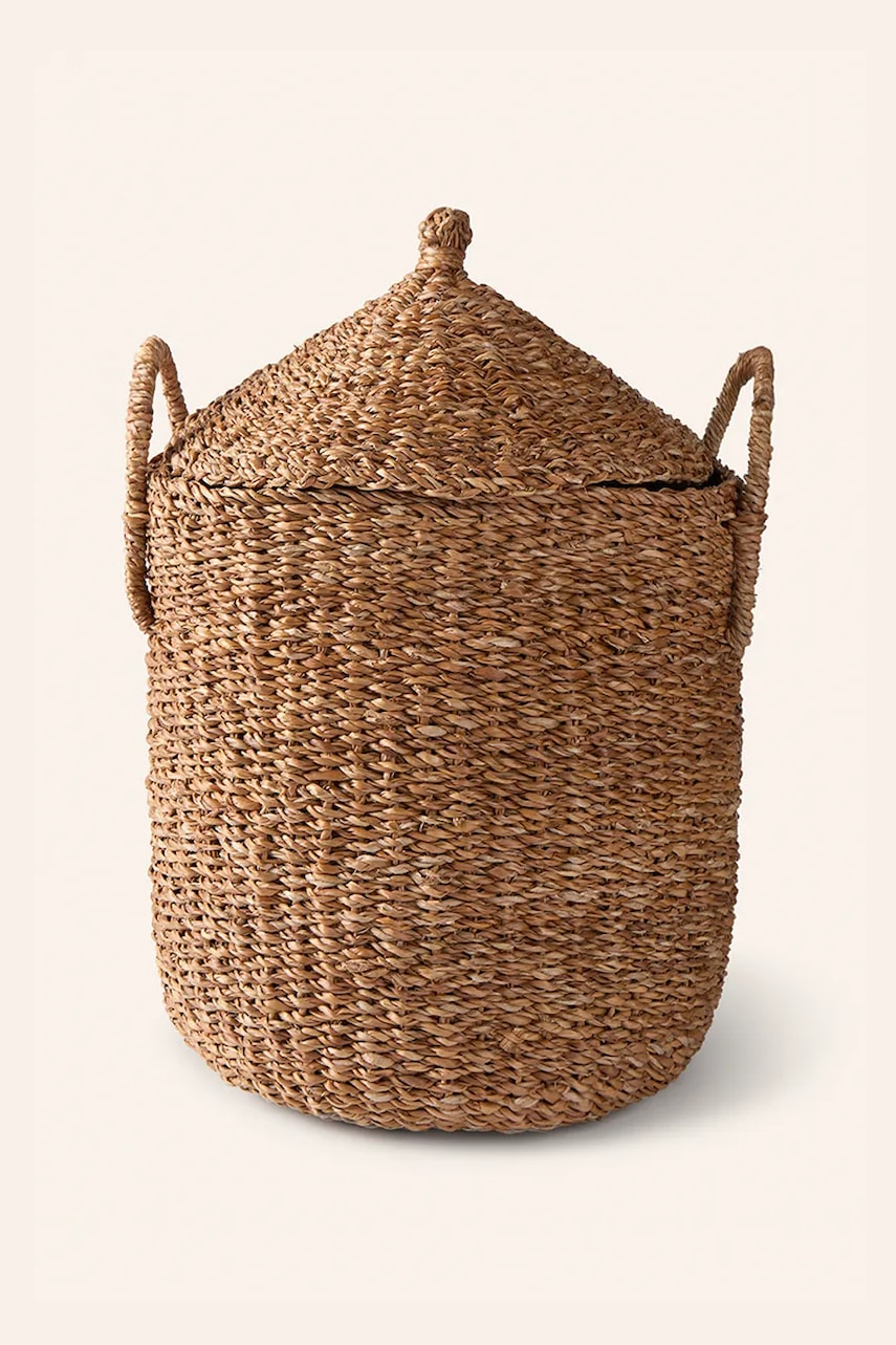 Calma House coș de depozitare Braid 45 x 32 cm culoarea portocaliu