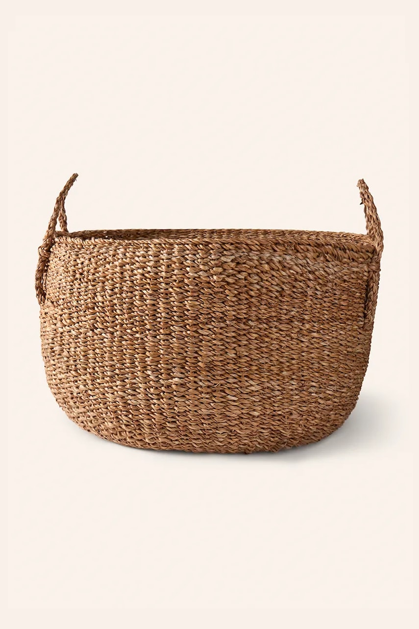 Calma House coș de depozitare Braid 50 x 30 x 30 cm culoarea portocaliu