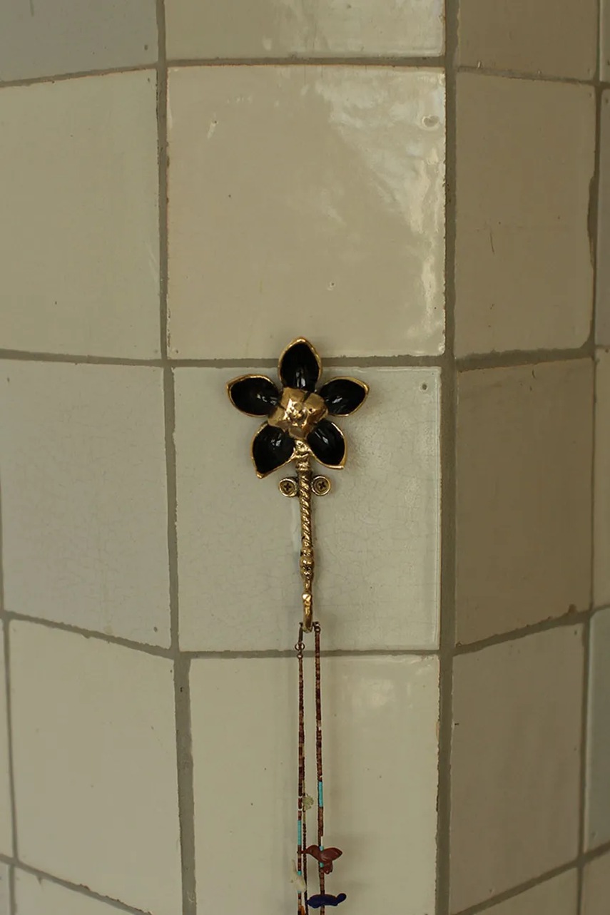 Κρεμάστρα τοίχου Doing Goods Liv Flower 13 x 6,5 x 3 cm χρώμα: κίτρινο φωτογραφία