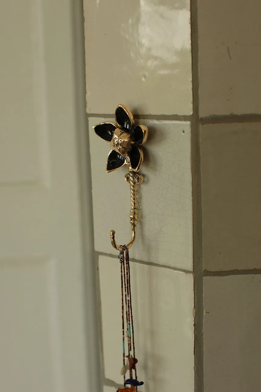 Κρεμάστρα τοίχου Doing Goods Liv Flower 13 x 6,5 x 3 cm χρώμα: κίτρινο φωτογραφία