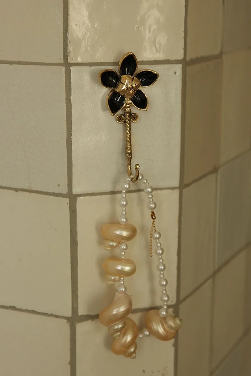 Κρεμάστρα τοίχου Doing Goods Liv Flower 13 x 6,5 x 3 cm χρώμα: κίτρινο φωτογραφία