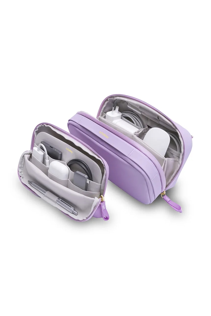 Orbitkey organizator de călătorie 2 în 1 Tech Pouch x KonMari 23 x 14 x 8 cm culoarea violet