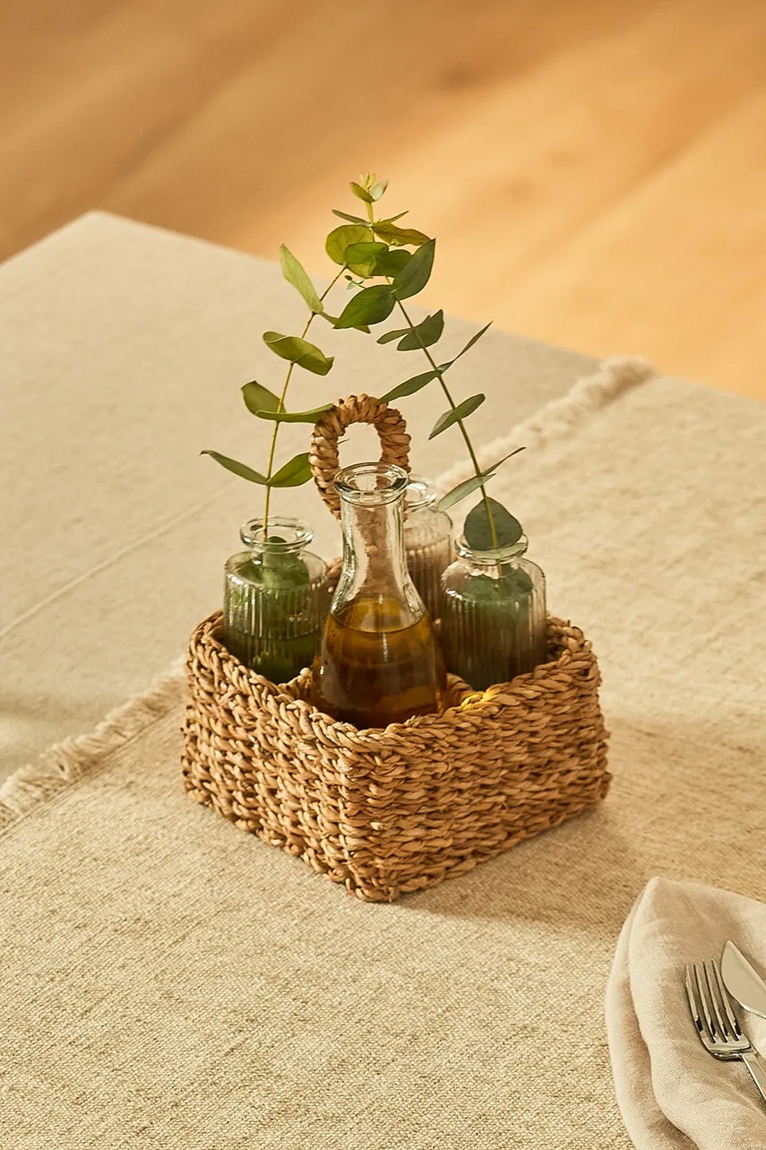 Καλάθι αποθήκευσης Calma House Braid 16 x 16 x 9 cm χρώμα: μπεζ φωτογραφία