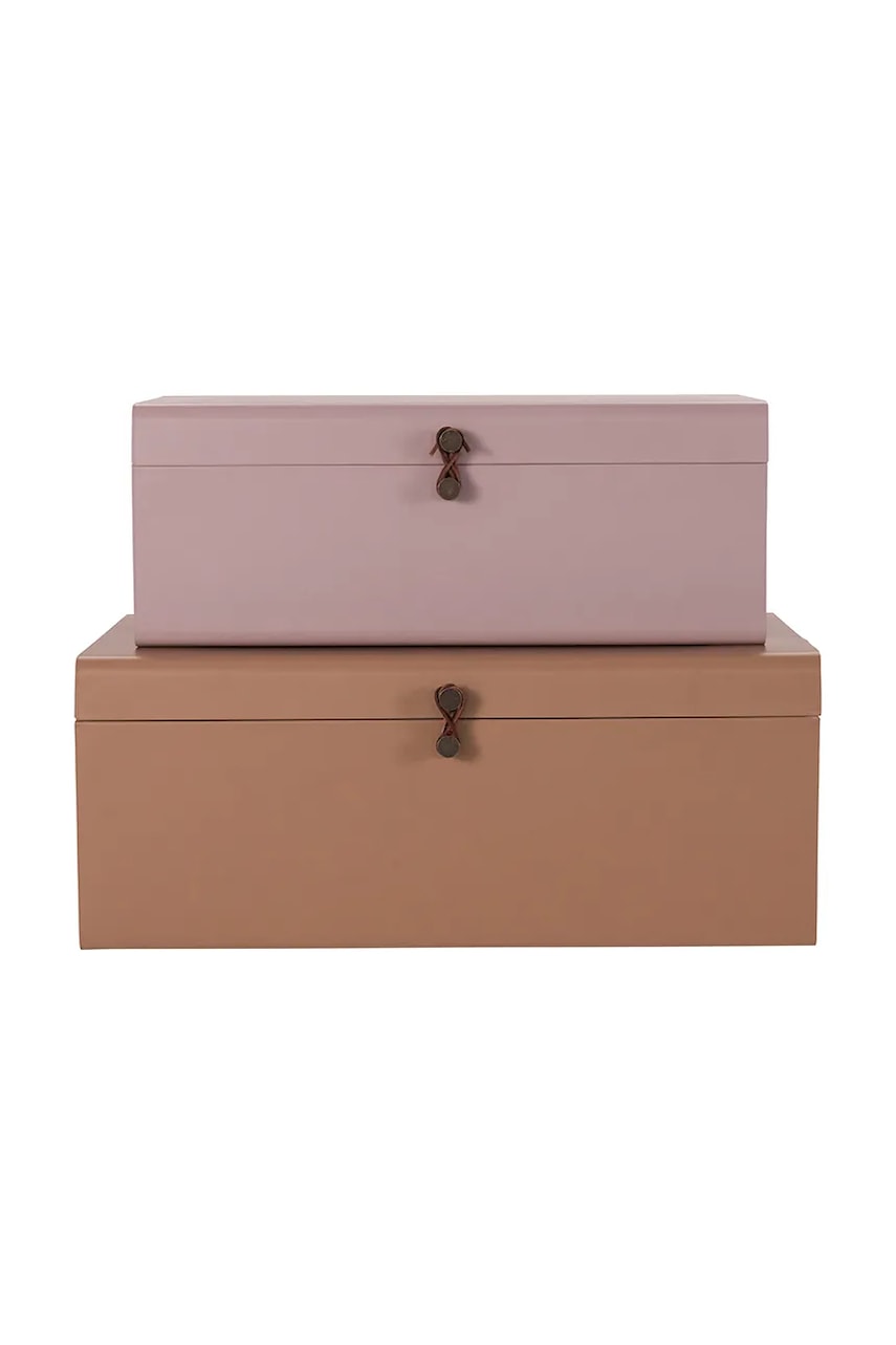 House Doctor set de cutii de depozitare HDMetal 52 x 26 x 20 / 60 x 36 x 24 cm 2-pack