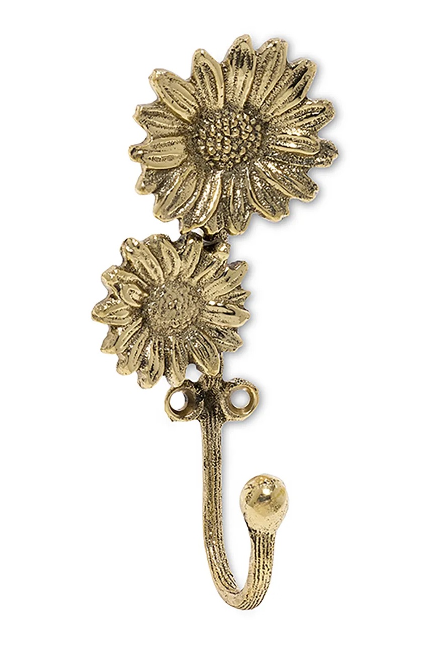 Doing Goods háček nástěnný mosazný 12 x 6 x 3,5 cm