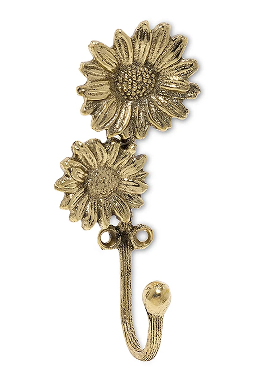 Doing Goods háček nástěnný mosazný 12 x 6 x 3,5 cm