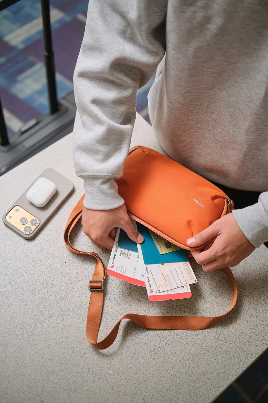 Orbitkey τσάντα ώμου από υφασμάτινο υλικό φωτογραφία