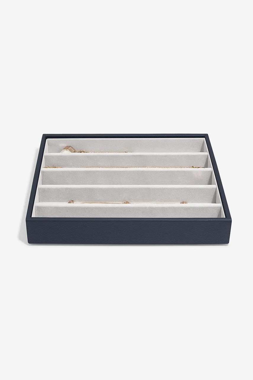 Stackers organizator de bijuterii culoarea bleumarin, 0