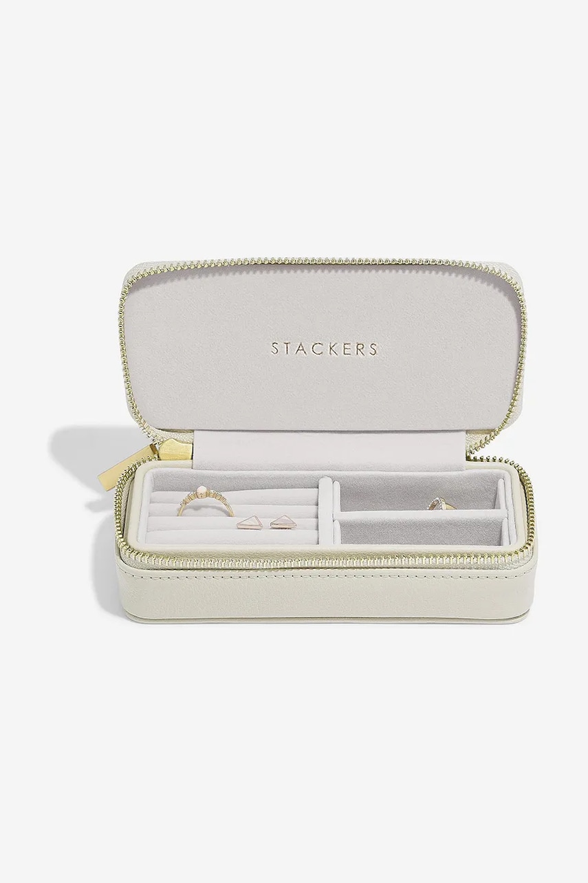 Stackers cutie de voiaj pentru bijuterii culoarea bej, 0 Stackers cutie de voiaj pentru bijuterii culoarea bej, 0