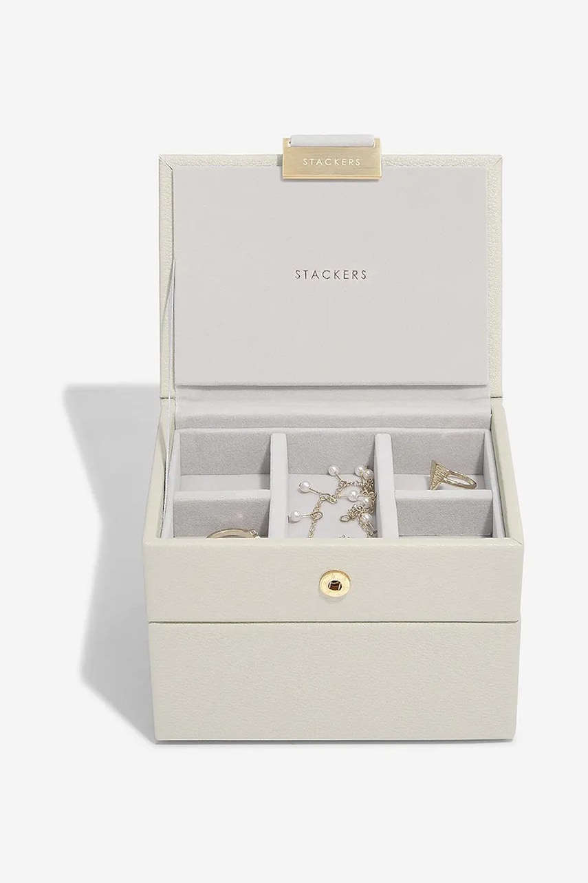 Stackers cutie de bijuterii culoarea bej, 0 Stackers cutie de bijuterii culoarea bej, 0