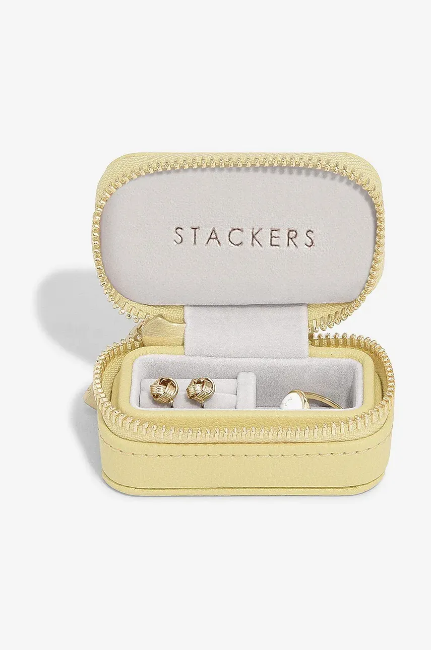 Stackers cutie de voiaj pentru bijuterii culoarea galben, 0
