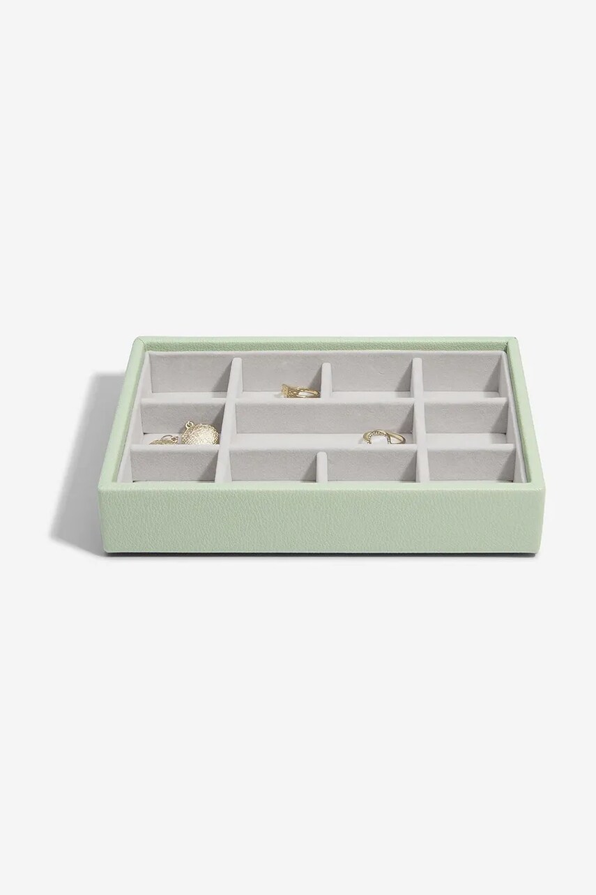 Stackers organizator de bijuterii culoarea verde, 0