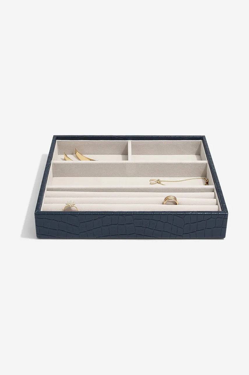 Stackers organizator de bijuterii culoarea bleumarin, 0