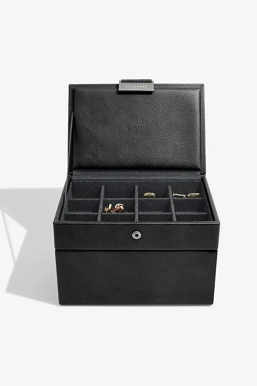 Stackers cutie de bijuterii culoarea negru, 0 Stackers cutie de bijuterii culoarea negru, 0