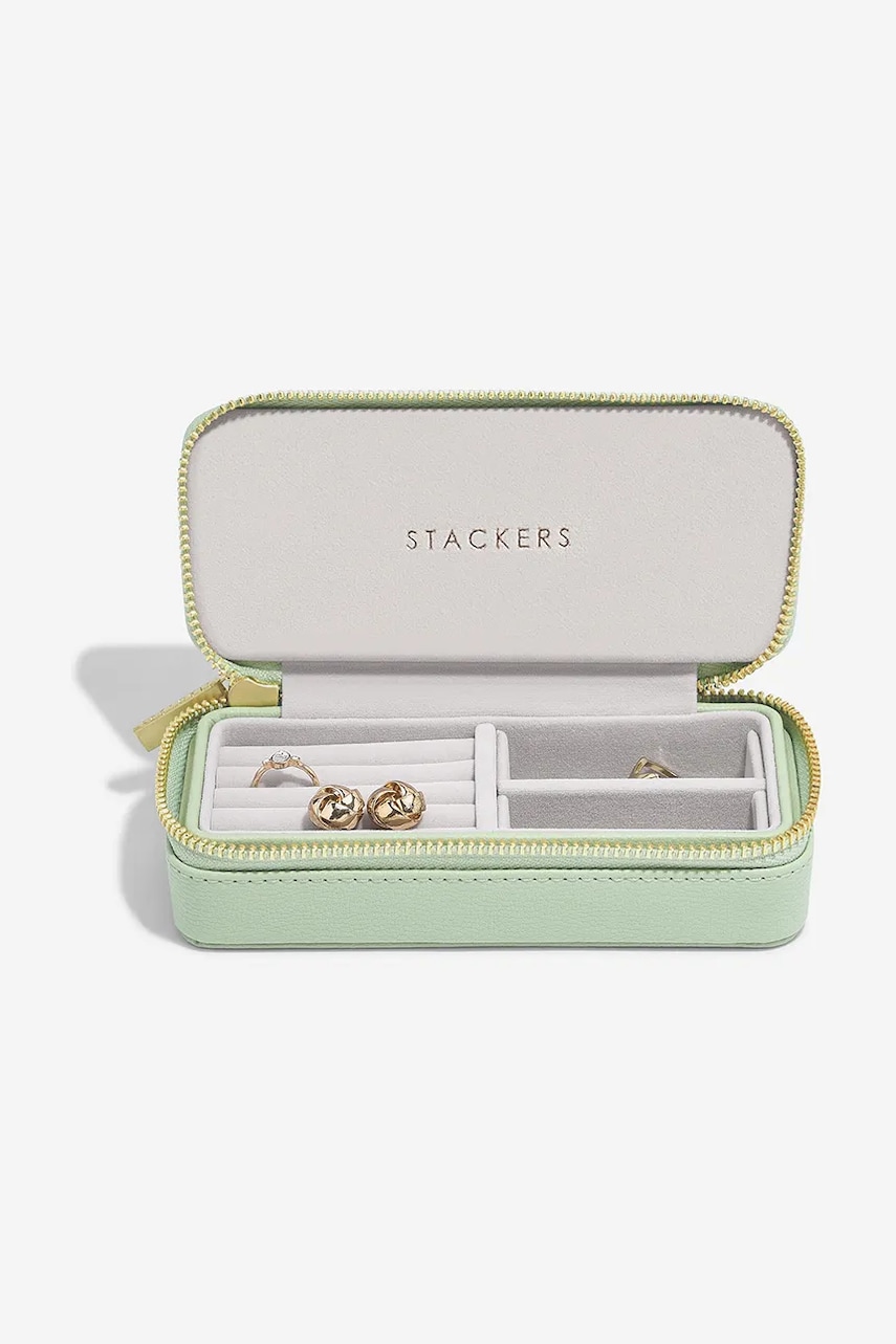 Stackers cutie de voiaj pentru bijuterii culoarea verde, 0 Stackers cutie de voiaj pentru bijuterii culoarea verde, 0