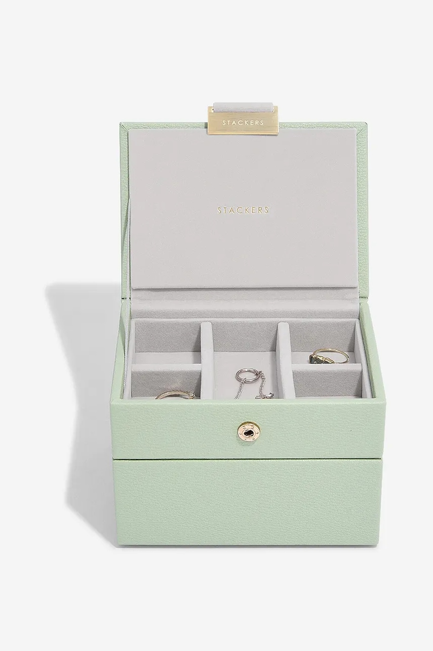 Stackers cutie de bijuterii 0 culoarea verde, 0