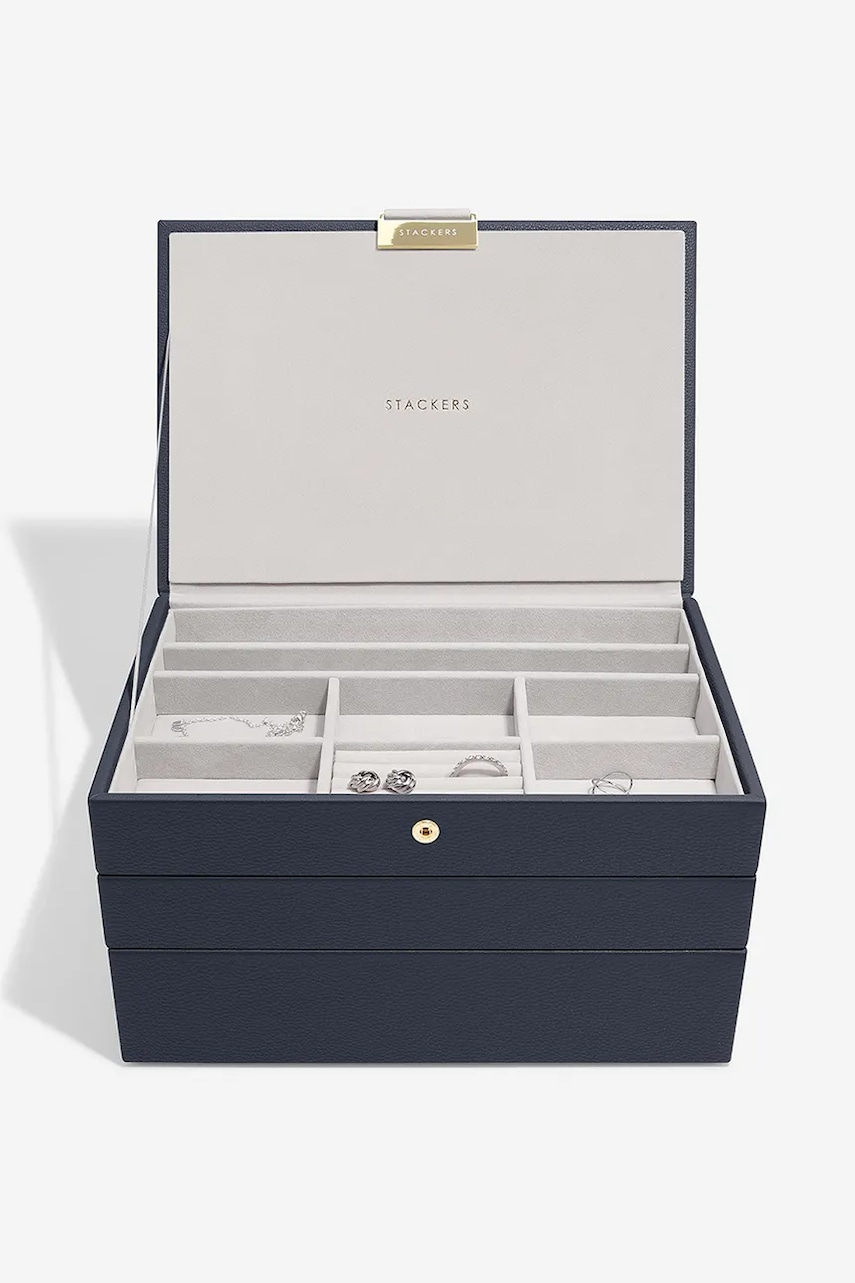 Stackers cutie de bijuterii 0 culoarea albastru marin, 0