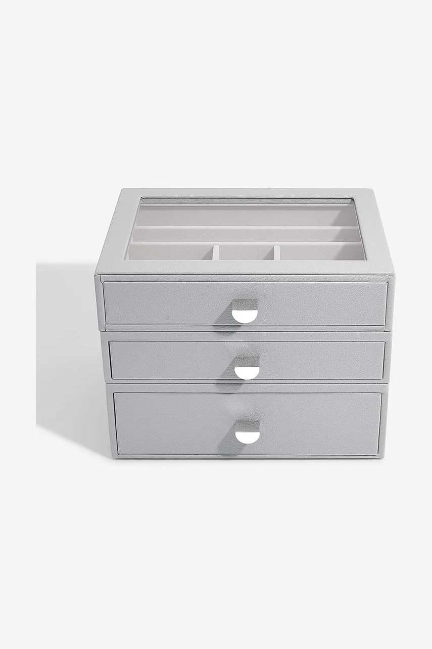 Stackers cutie de bijuterii culoarea gri, 0