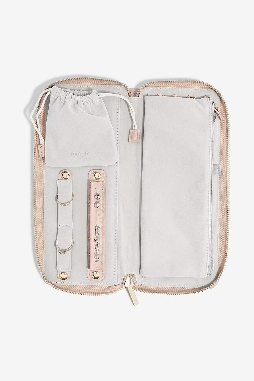 Stackers cutie de voiaj pentru bijuterii culoarea roz, 0 Stackers cutie de voiaj pentru bijuterii culoarea roz, 0
